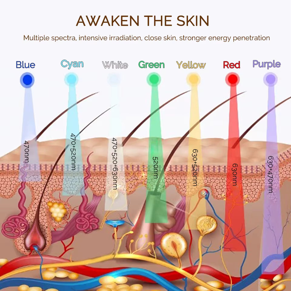 Zavlo LED Face Mask 7 color modes detail