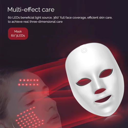 Zavlo LED Face Mask being worn - red light therapy
