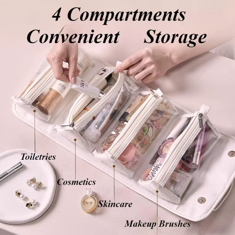 Zavlo Travel Toiletry Bag hanging on hotel door hook
