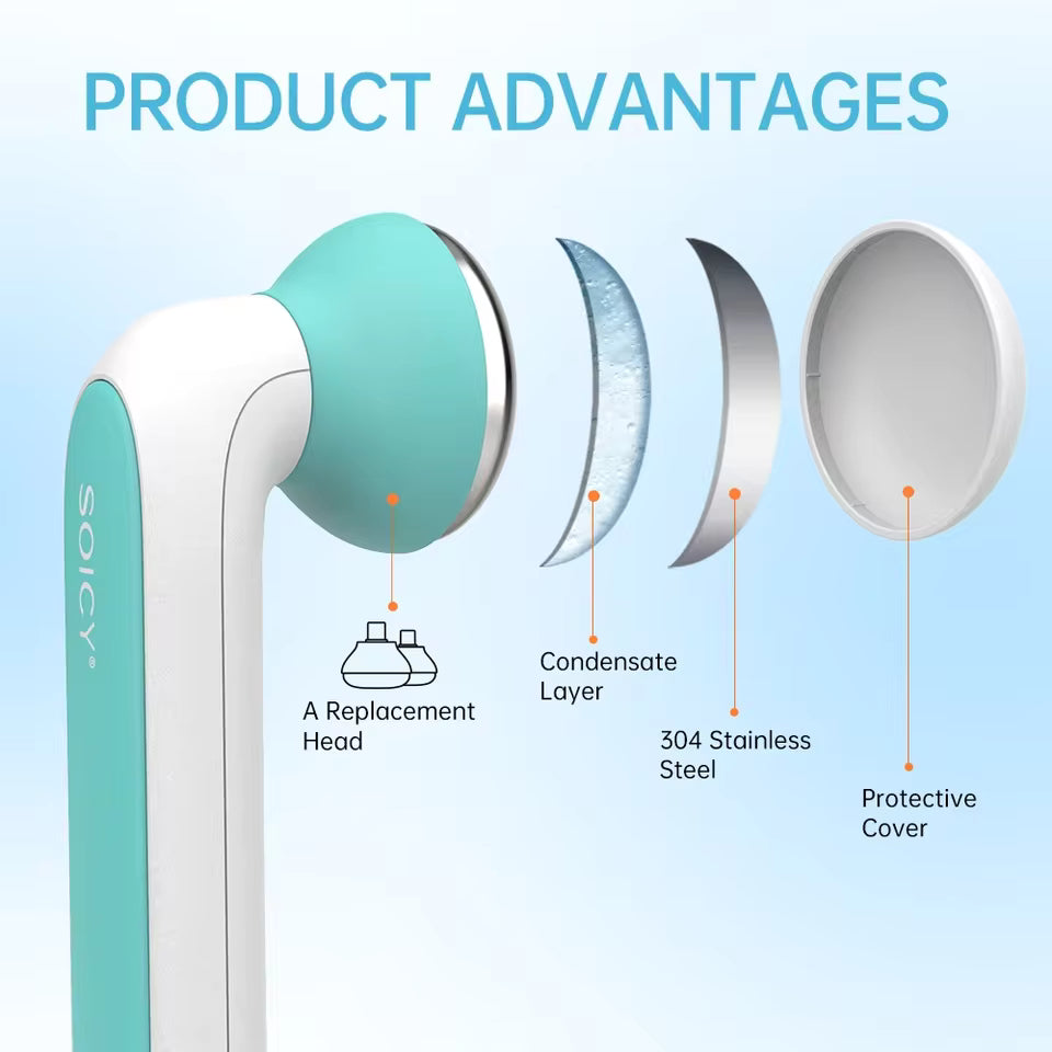 Zavlo Cool Glow Massager used along jawline and neck