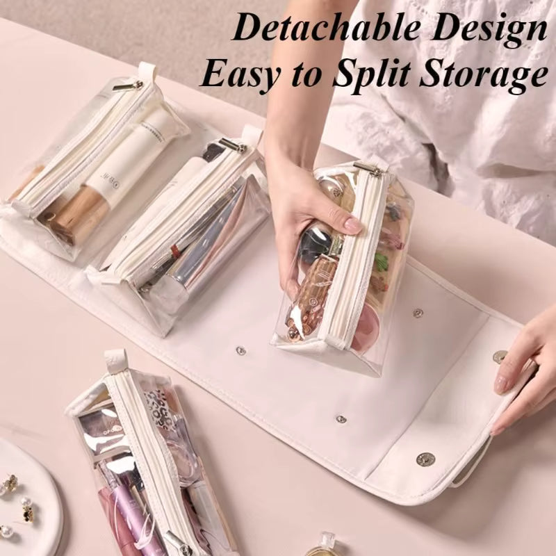 Zavlo Travel Toiletry Bag packed with toiletries