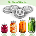 4-Pack Fermentation Lids for Wide-Mouth Mason Jars - Stainless Steel