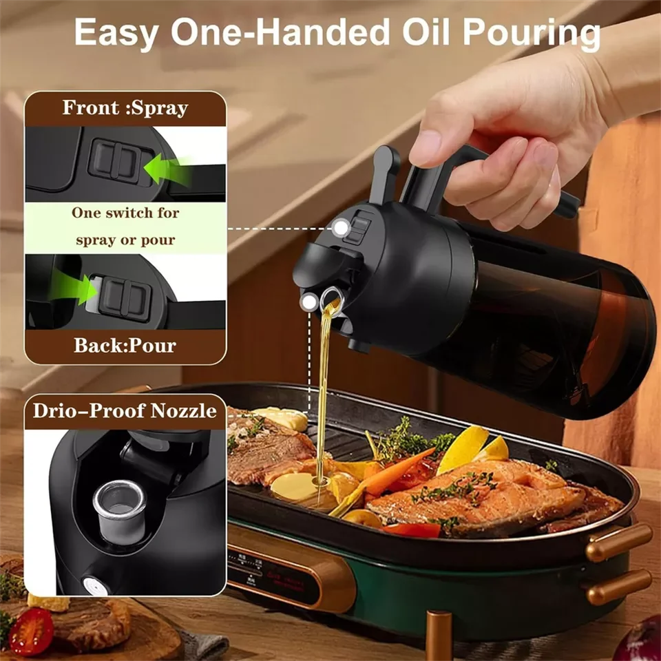 2-in-1 Olive Oil Sprayer & Dispenser
